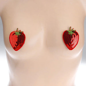 Red Strawberry Sequin Pasties
