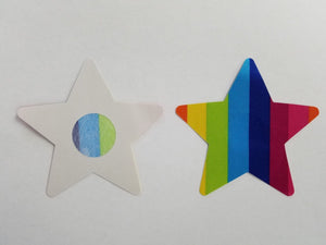 Rainbow Satin Star Pasties