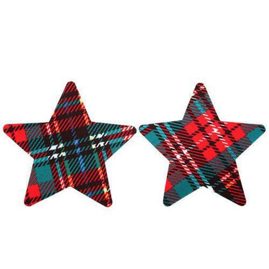 Plaid Satin Star Pasties