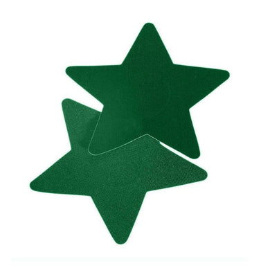 Green Satin Star Pasties