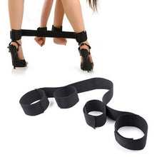 Load image into Gallery viewer, Black Bondage Legs and Hands Restraint