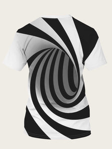 Spiral Black and White T-Shirt