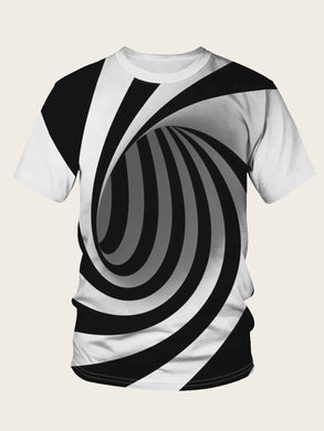Spiral Black and White T-Shirt