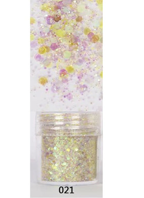 Pink and Yellow The Edge Glitter