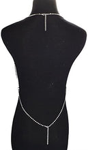 Load image into Gallery viewer, Sparkling Silver Sexy Rhinestone Body Chain with Circle Bra Necklace Jewelry