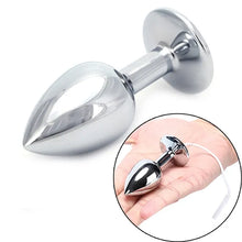 Load image into Gallery viewer, Black Gem Butt Toy Insert with Electro Shock Stimulator