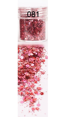 Pink and Red Blindspot Glitter