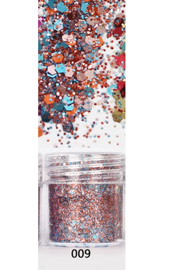 Red and Blue Tribal Rhythm Glitter