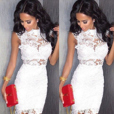 White Floral Cocktail Dress