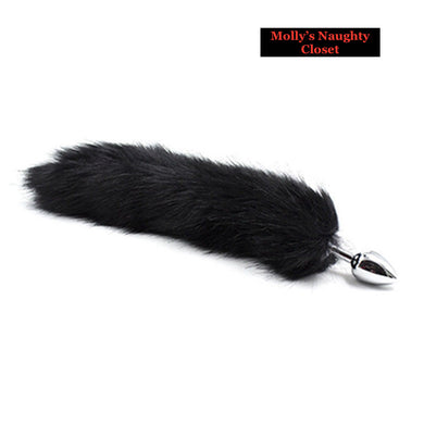 Black Faux Fox Tail Butt Plug