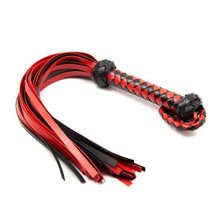 Load image into Gallery viewer, Red and Black Flogger Bondage Whip