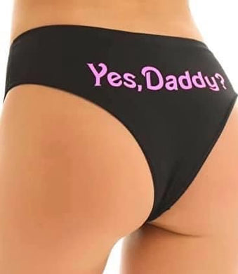 Black and Pink Yes, Daddy? Panties