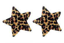 Load image into Gallery viewer, Leopard Animal Print Satin Star Pasties