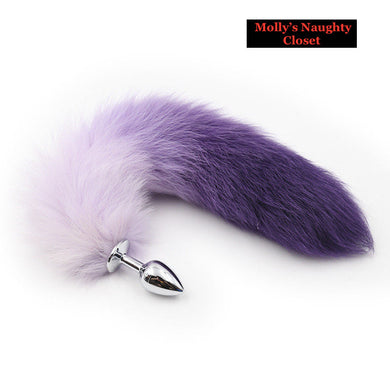Purple Faux Fox Tail Butt Plug