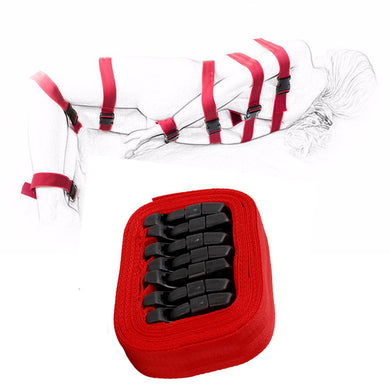 Red Bondage Slave Full Body Restraint Kit