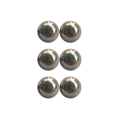 6 Piece Silver Body Clamps Temporary Unique Non Piercing Magnet Nipple or Facial Balls
