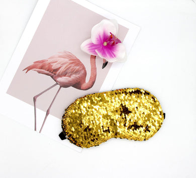 Gold to Silver Flip Sequin Eyeshade Sleeping Mask