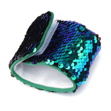 Load image into Gallery viewer, Mermaid Green to Black Flip Sequin Dream Wristband Cuff