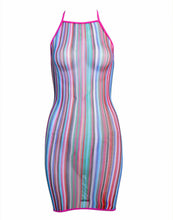 Load image into Gallery viewer, Rainbow Fishnet Dress