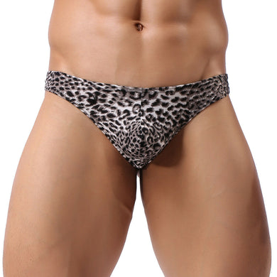 Leopard Black Animal Print Thong