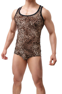 Leopard Brown Animal Print Tank Top