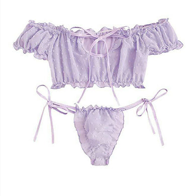 Sexy Lavender Babydoll Top and Panty