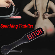 Load image into Gallery viewer, Black and Red B***H Bondage Paddle