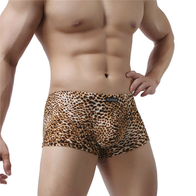 Leopard Yellow Animal Print Sexy Low Rise Briefs
