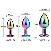 Load image into Gallery viewer, Rainbow Gems 3 Sizes Unisex Butt Toy Insert Plug Kit