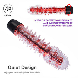 Red, Black and Clear Powerful Multi-Speed Vibrator