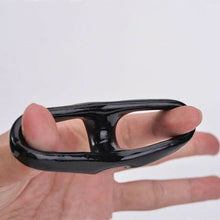 Load image into Gallery viewer, Black Stretchy Double Cock Ring and Ball Strap