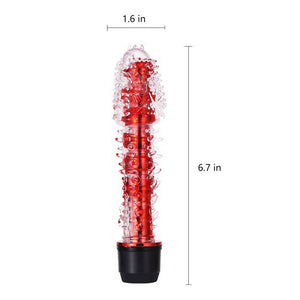 Red, Black and Clear Powerful Multi-Speed Vibrator