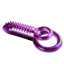 Load image into Gallery viewer, Purple Vibrating Cock Ring