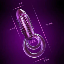 Load image into Gallery viewer, Purple Vibrating Cock Ring