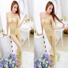 Load image into Gallery viewer, Neon Green UV Glow Sexy Net The One For You Bodystocking Lingerie