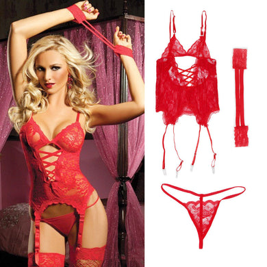 (20) Red Camisole Lingerie Set