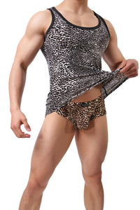 Leopard Black Animal Print Tank Top