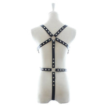 Load image into Gallery viewer, Black Full Body Cupless Harness Sexy Dominating Set