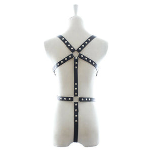 Black Full Body Cupless Harness Sexy Dominating Set