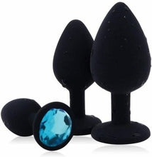 Load image into Gallery viewer, Sea Blue Gem 3 Sizes Unisex Butt Toy Insert Plug Trainer Kit