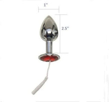 Load image into Gallery viewer, Red Gem Butt Toy Insert with Electro Shock Stimulator