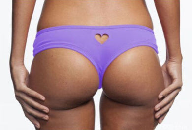 Sexy Purple Bikini Bottom with a Heart Cut