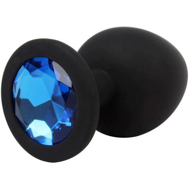 Blue Crystal Gem Silicone Unisex Butt Toy Insert Plug
